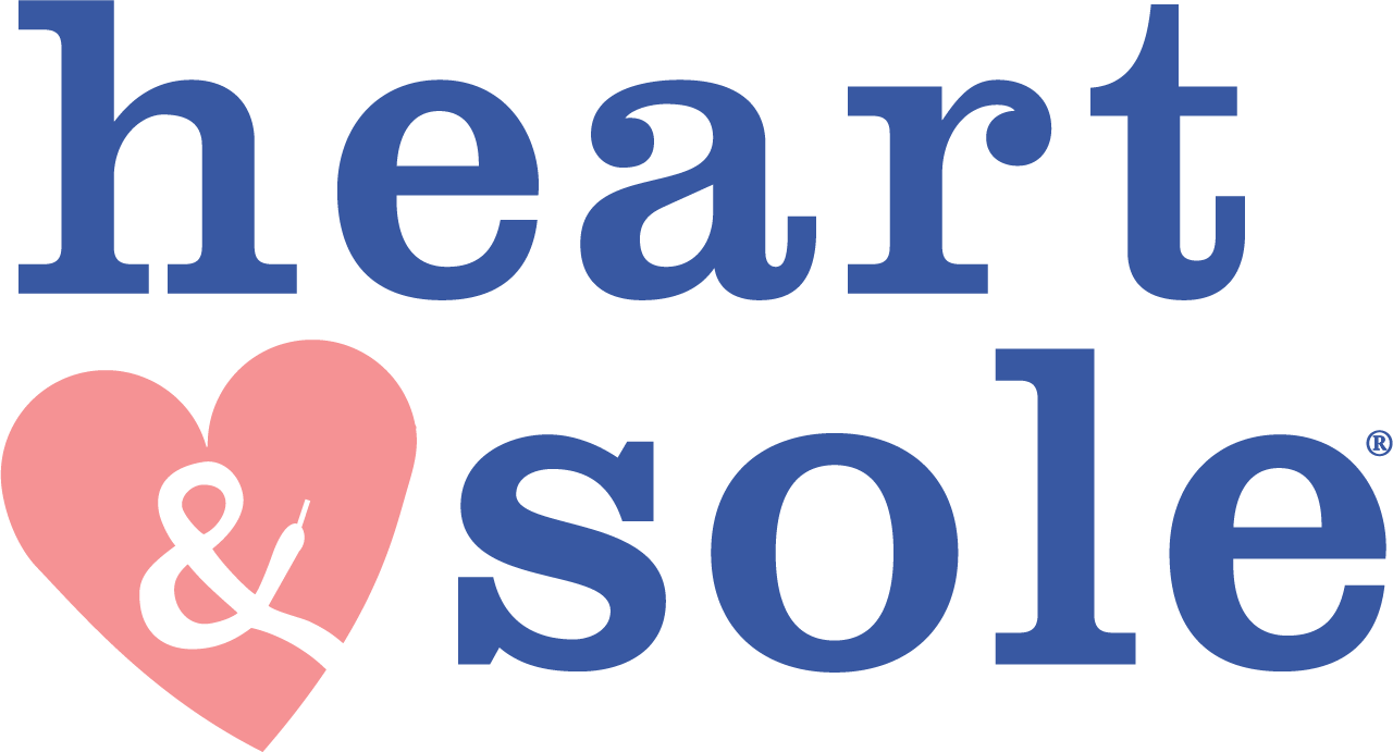 Heart and Sole logo in purple and pink